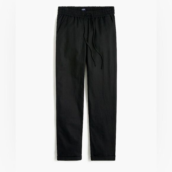 J Crew Factory NWT Linen Cotton Blend Drawstring Pants Size 6T in Black - Picture 6 of 9